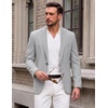 COOFANDY Mens Blazer Casual Sport Coats One Button Lightweight Sport Jacket(Light Grey)