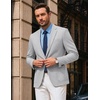 COOFANDY Mens Blazer Casual Sport Coats One Button Lightweight Sport Jacket(Light Grey)