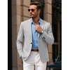 COOFANDY Mens Blazer Casual Sport Coats One Button Lightweight Sport Jacket(Light Grey)
