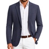 COOFANDY Mens Blazer Casual Sport Coats One Button Lightweight Sport Jacket(Navy Blue)