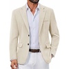 COOFANDY Mens Casual Blazer Lightweight Sport Coats Business Suit Jacket(Beige)