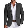 COOFANDY Men’s Casual Knit Blazer Sport Coats Business Suit Jacket(Dark Grey)