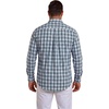 COOFANDY Mens Plaid Dress Shirts Big and Tall (1X-6X) Long Sleeve Cotton Button Down Shirt Bussiness Casual Shirts(Black Dark Green White Plaid)
