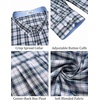 COOFANDY Mens Plaid Dress Shirts Big and Tall (1X-6X) Long Sleeve Cotton Button Down Shirt Bussiness Casual Shirts(Black Dark Green White Plaid)