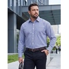 COOFANDY Mens Plaid Dress Shirts Big and Tall (1X-6X) Long Sleeve Cotton Button Down Shirt Bussiness Casual Shirts(White Blue Navy Plaid)