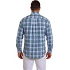 COOFANDY Mens Plaid Dress Shirts Big and Tall (1X-6X) Long Sleeve Cotton Button Down Shirt Bussiness Casual Shirts(White Navy Green Light Blue Plaid)