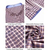 COOFANDY Mens Plaid Dress Shirts Big and Tall (1X-6X) Long Sleeve Cotton Button Down Shirt Bussiness Casual Shirts(White Navy Orange Plaid)