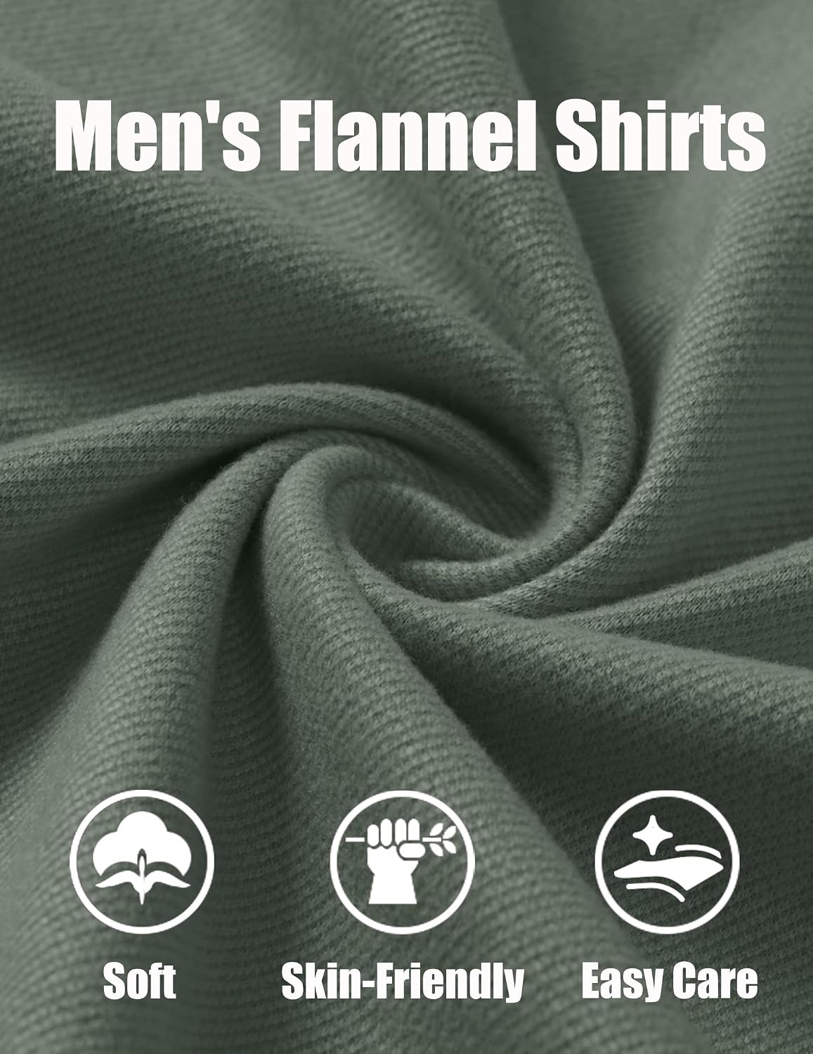 image:imageCOOFANDY Mens Button Down Shirt Jacket Long Sleeve Flannel ShirtsArmy Green