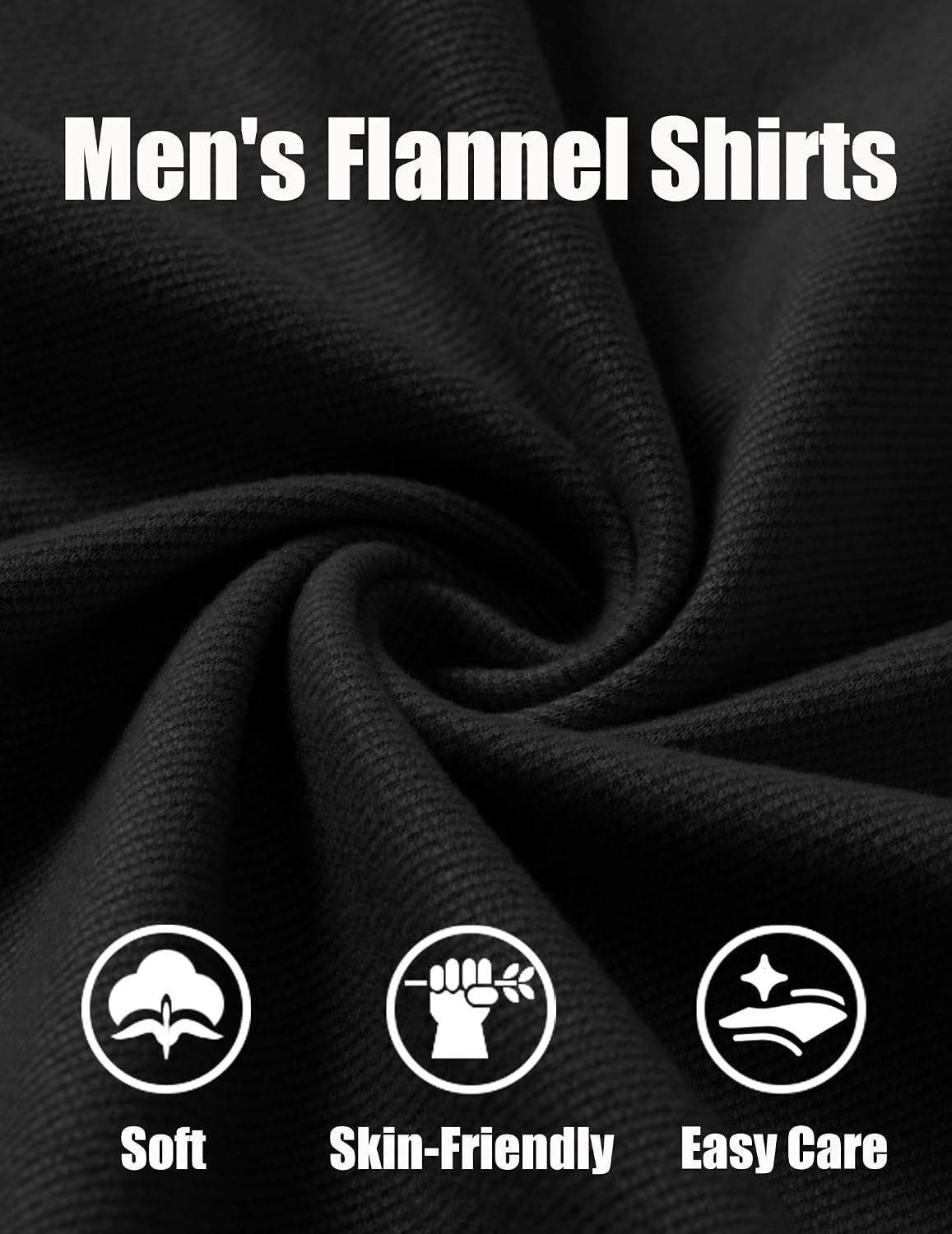 image:imageCOOFANDY Mens Button Down Shirt Jacket Long Sleeve Flannel ShirtsBlack