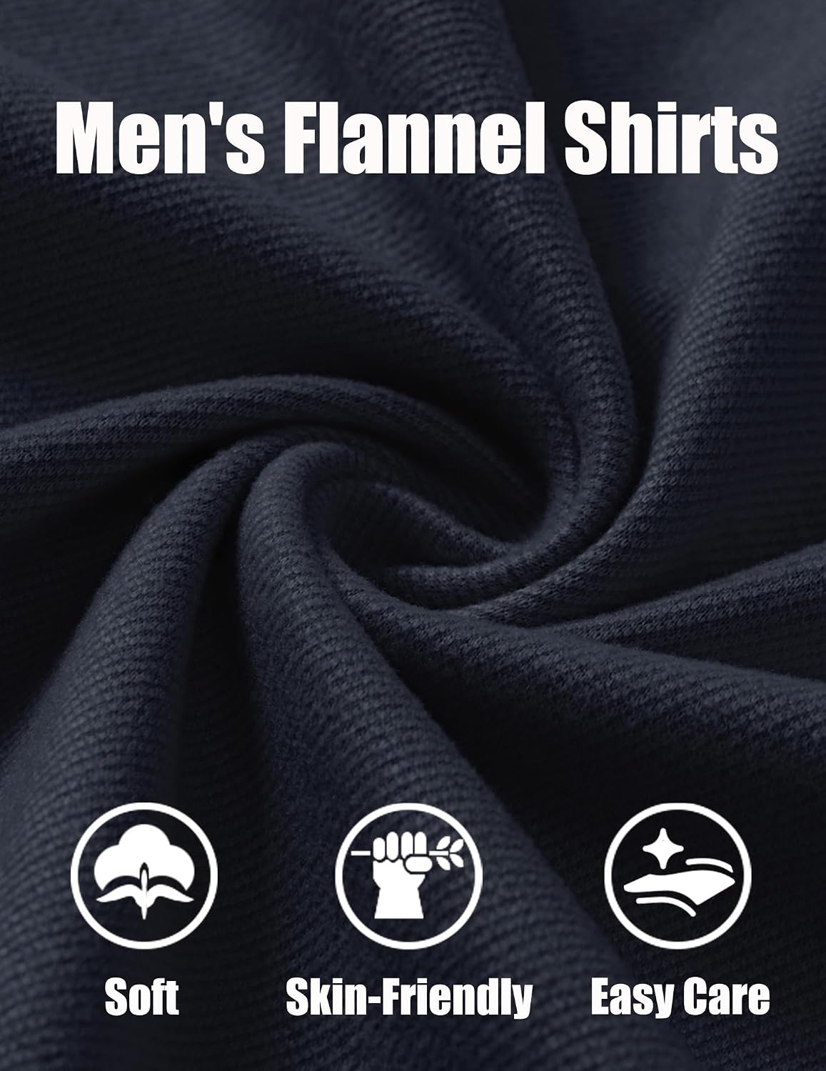 image:imageCOOFANDY Mens Button Down Shirt Jacket Long Sleeve Flannel ShirtsDark Blue