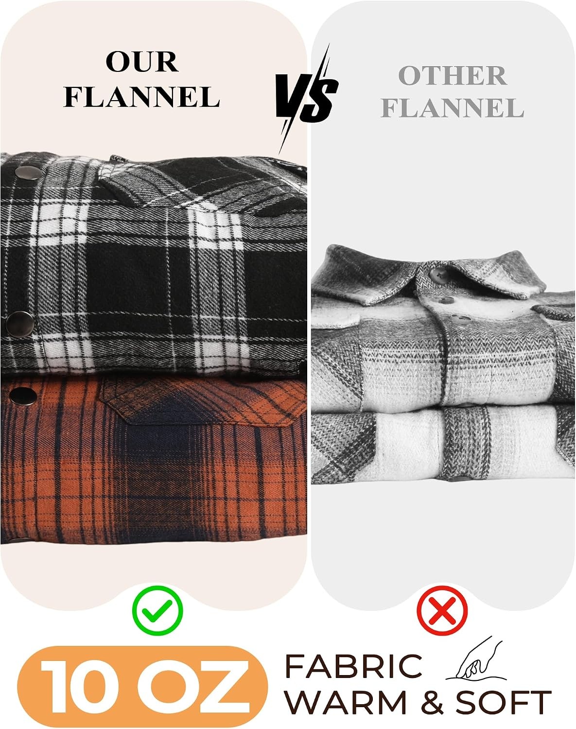 image:imageCOOFANDY Mens Long Sleeve Flannel Shirts Fashion Flannel Shirt Casual Button Down Shirt Jakcet with PocketsLight Khaki
