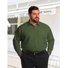 COOFANDY Big and Tall Mens Dress Shirt Wrinkle Free Button Down Shirt(Army Green)