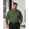 COOFANDY Big and Tall Mens Dress Shirt Wrinkle Free Button Down Shirt(Army Green)