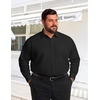 COOFANDY Big and Tall Mens Dress Shirt Wrinkle Free Button Down Shirt(Black)