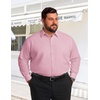 COOFANDY Big and Tall Mens Dress Shirt Wrinkle Free Button Down Shirt(Pink)