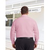 COOFANDY Big and Tall Mens Dress Shirt Wrinkle Free Button Down Shirt(Pink)