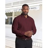 COOFANDY Big and Tall Mens Dress Shirt Wrinkle Free Button Down Shirt(Wine Red)