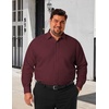 COOFANDY Big and Tall Mens Dress Shirt Wrinkle Free Button Down Shirt(Wine Red)