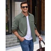 COOFANDY Men’s Button Down Shirt Jacket Long Sleeve Flannel Shirts(Army Green)