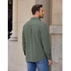 COOFANDY Men’s Button Down Shirt Jacket Long Sleeve Flannel Shirts(Army Green)