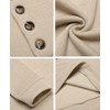 COOFANDY Men’s Casual Pullover Sweater Quarter Button Fleece Sweatshirt Knitted Thermal Sweaters(Apricot)