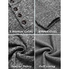 COOFANDY Men’s Casual Pullover Sweater Quarter Button Fleece Sweatshirt Knitted Thermal Sweaters(Black and White)