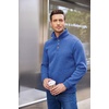 COOFANDY Men’s Casual Pullover Sweater Quarter Button Fleece Sweatshirt Knitted Thermal Sweaters(Blue)