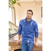 COOFANDY Men’s Casual Pullover Sweater Quarter Button Fleece Sweatshirt Knitted Thermal Sweaters(Blue)