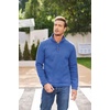 COOFANDY Men’s Casual Pullover Sweater Quarter Button Fleece Sweatshirt Knitted Thermal Sweaters(Blue)