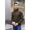 COOFANDY Men’s Casual Pullover Sweater Quarter Button Fleece Sweatshirt Knitted Thermal Sweaters(Coffee)