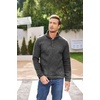 COOFANDY Men’s Casual Pullover Sweater Quarter Button Fleece Sweatshirt Knitted Thermal Sweaters(Dark Grey)