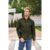 COOFANDY Men’s Casual Pullover Sweater Quarter Button Fleece Sweatshirt Knitted Thermal Sweaters(Green)