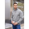 COOFANDY Men’s Casual Pullover Sweater Quarter Button Fleece Sweatshirt Knitted Thermal Sweaters(Grey)