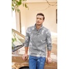 COOFANDY Men’s Casual Pullover Sweater Quarter Button Fleece Sweatshirt Knitted Thermal Sweaters(Grey)
