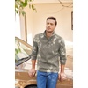 COOFANDY Men’s Casual Pullover Sweater Quarter Button Fleece Sweatshirt Knitted Thermal Sweaters(Khaki)