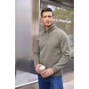 COOFANDY Men’s Casual Pullover Sweater Quarter Button Fleece Sweatshirt Knitted Thermal Sweaters(Khaki)