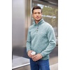 COOFANDY Men’s Casual Pullover Sweater Quarter Button Fleece Sweatshirt Knitted Thermal Sweaters(Mint Green Heather)