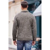 COOFANDY Men’s Casual Pullover Sweater Quarter Button Fleece Sweatshirt Knitted Thermal Sweaters(Pale Grey)