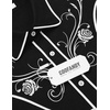 COOFANDY Men’s Cowboy Shirtss Embroidered Rose Design Shirts Western Long Sleeve Button Down Shirts(Black (White Rose）)