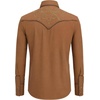 COOFANDY Men’s Cowboy Shirtss Embroidered Rose Design Shirts Western Long Sleeve Button Down Shirts(Light Brown)