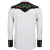 COOFANDY Men’s Cowboy Shirtss Embroidered Rose Design Shirts Western Long Sleeve Button Down Shirts(White (Retro Rose))