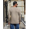 COOFANDY Mens Henley Shirts Long Sleeve Button T Shirts Casual Pullover Tee(A – Heather Khaki)