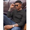 COOFANDY Mens Henley Shirts Long Sleeve Button T Shirts Casual Pullover Tee(Heather Charcoal Gray)