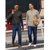 COOFANDY Mens Henley Shirts Long Sleeve Button T Shirts Casual Pullover Tee(Heather Charcoal Gray)