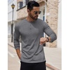 COOFANDY Men’s Henley Shirts Long Sleeve Button T-Shirt Lightweight Fashion Casual Pullover Shirt(Heather Dark Grey)