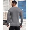 COOFANDY Men’s Henley Shirts Long Sleeve Button T-Shirt Lightweight Fashion Casual Pullover Shirt(Heather Dark Grey)