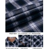 COOFANDY Mens Lightweight Flannel Long Sleeve Casual Work Plaid Shirts(Plaid-black & Navy)