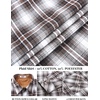 COOFANDY Mens Lightweight Flannel Long Sleeve Casual Work Plaid Shirts(Plaid-brown White Plaid)