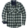 COOFANDY Mens Lightweight Flannel Long Sleeve Casual Work Plaid Shirts(Plaid-green & Navy & Beige)