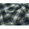 COOFANDY Mens Lightweight Flannel Long Sleeve Casual Work Plaid Shirts(Plaid-green & Navy & Beige)